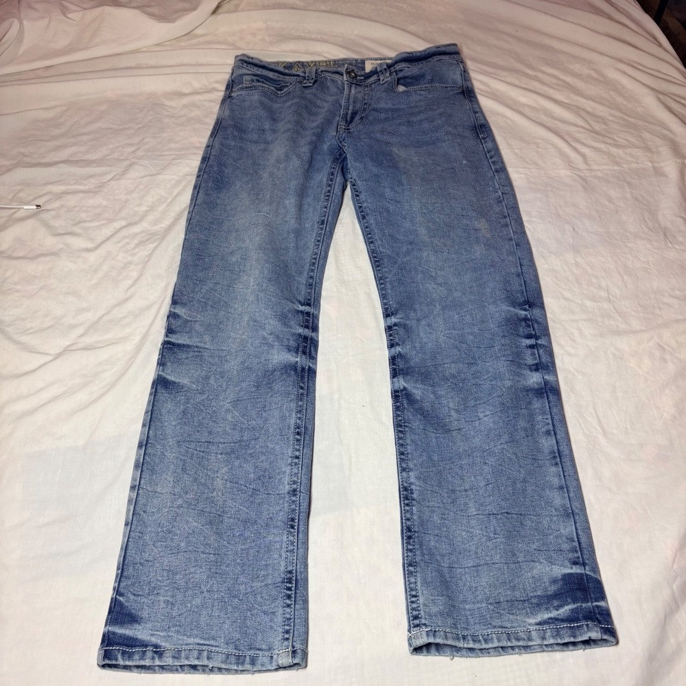 TK Axel Mens‎ Slim Bootcut Jeans Medium Wash Blue Stretch Denim 32x32